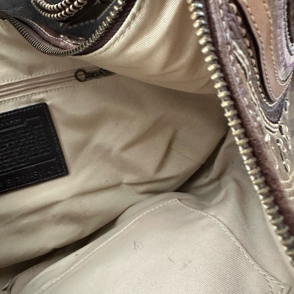 Coach Brown Leather vintage hobo Y2K limited soho Dylan western shoulder bag - Picture 5 of 5